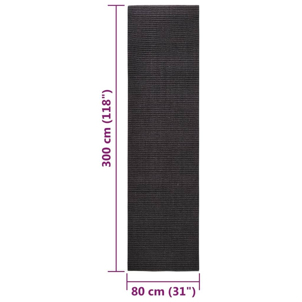 Tapis en sisal pour griffoir noir 80x300 cm - Animalerie en ligne Kat-Shop