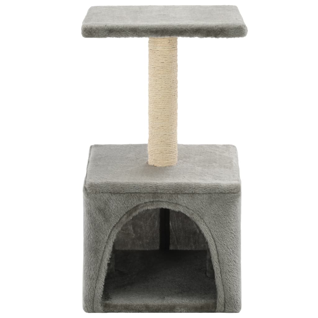 Arbre à chat avec griffoirs en sisal 55 cm Gris