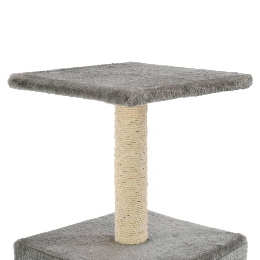 Arbre à chat avec griffoirs en sisal 55 cm Gris