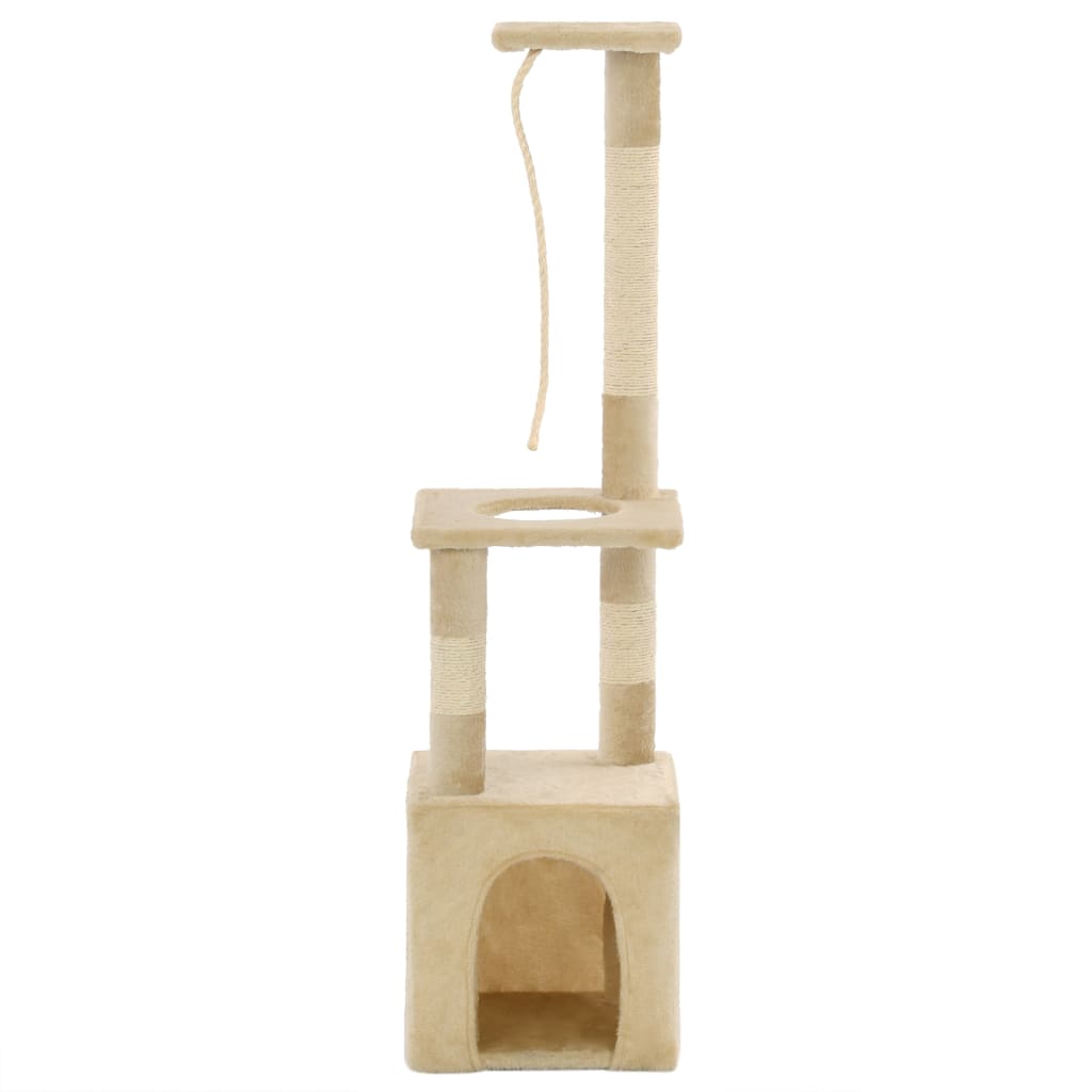 Arbre à chat avec griffoirs en sisal 109 cm Beige