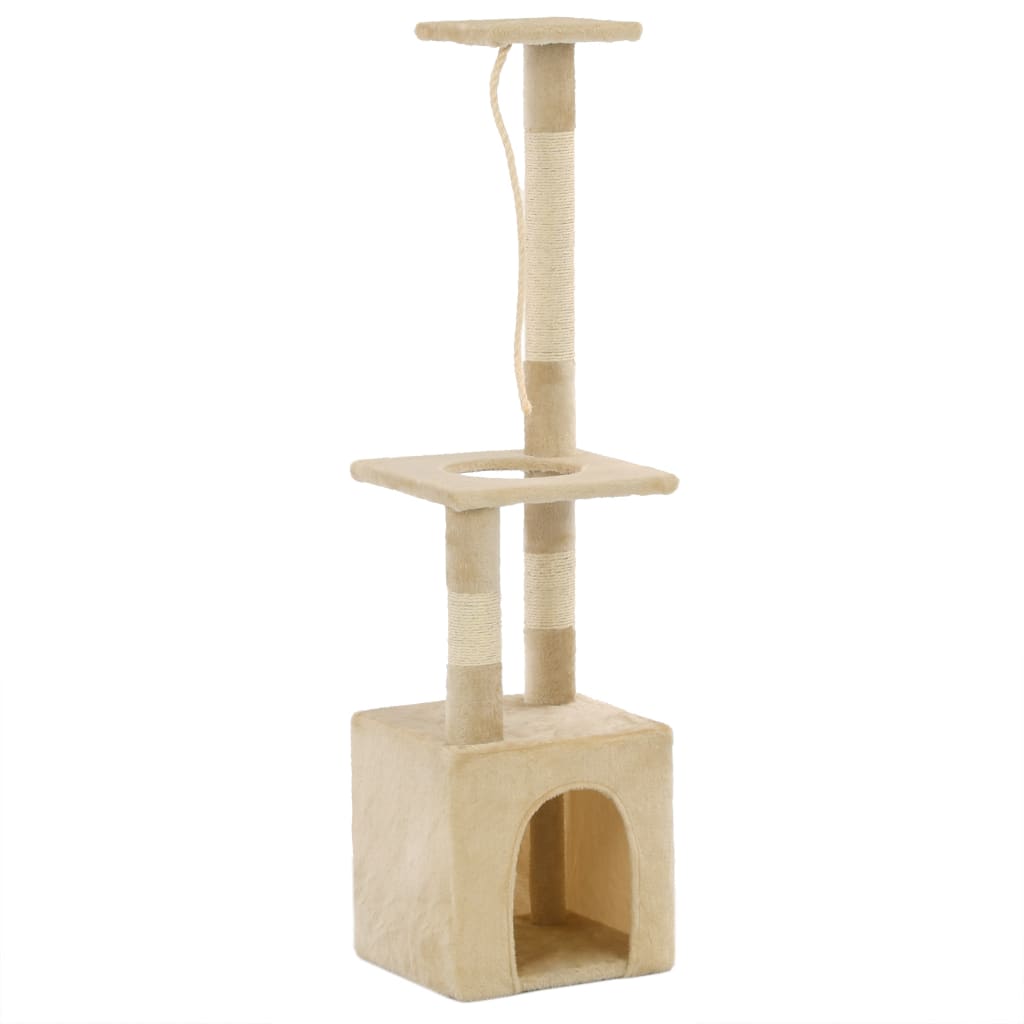 Arbre à chat avec griffoirs en sisal 109 cm Beige