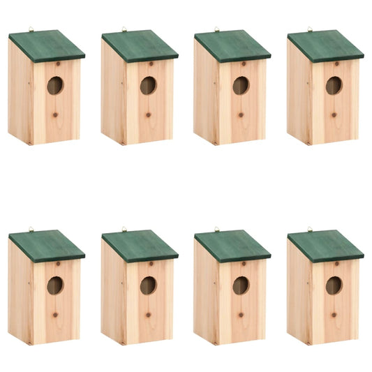 Nichoirs 8 pcs Bois 12x12x22 cm