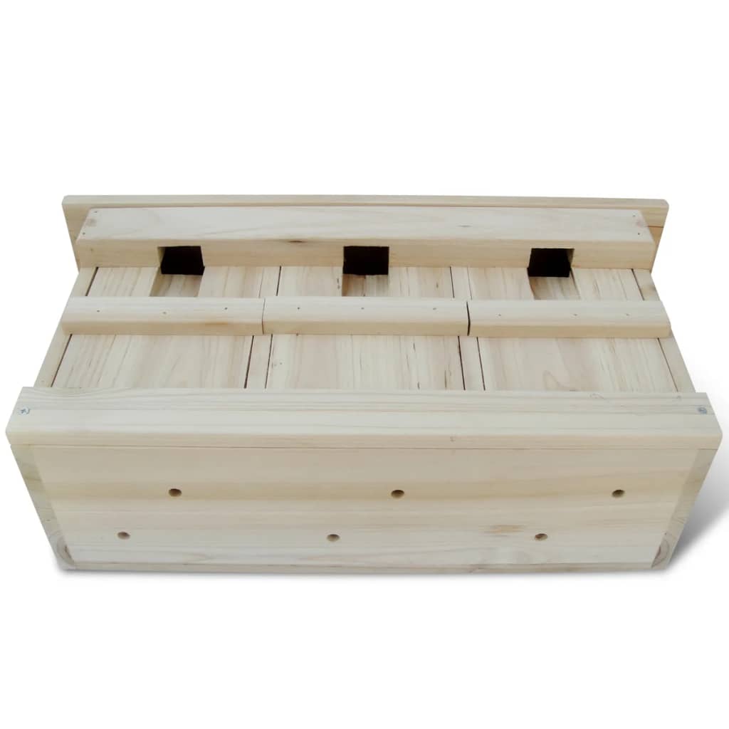 Maisons pour moineau 2 pcs Bois 44 x 15,5 x 21,5 cm