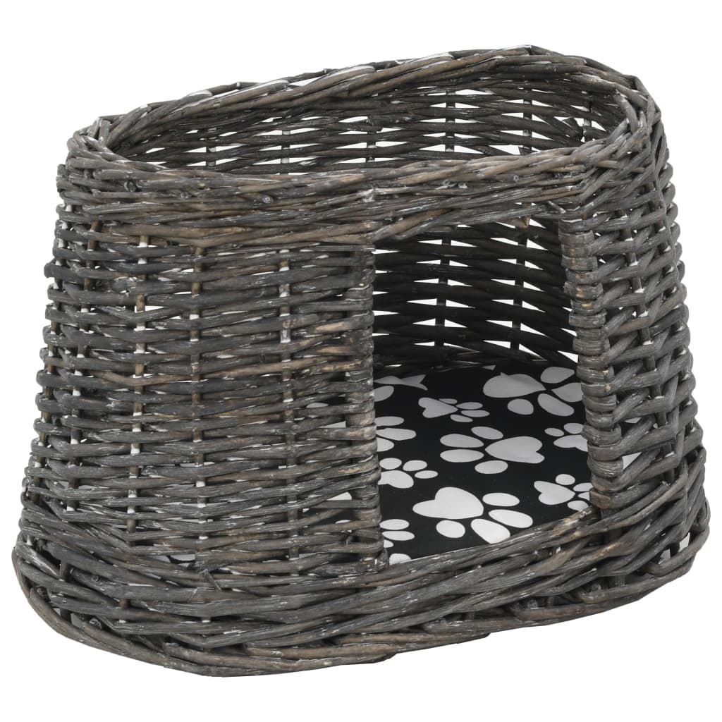 Jeu de panier pour chats 3 pcs avec coussins Gris 47x34x60 cm