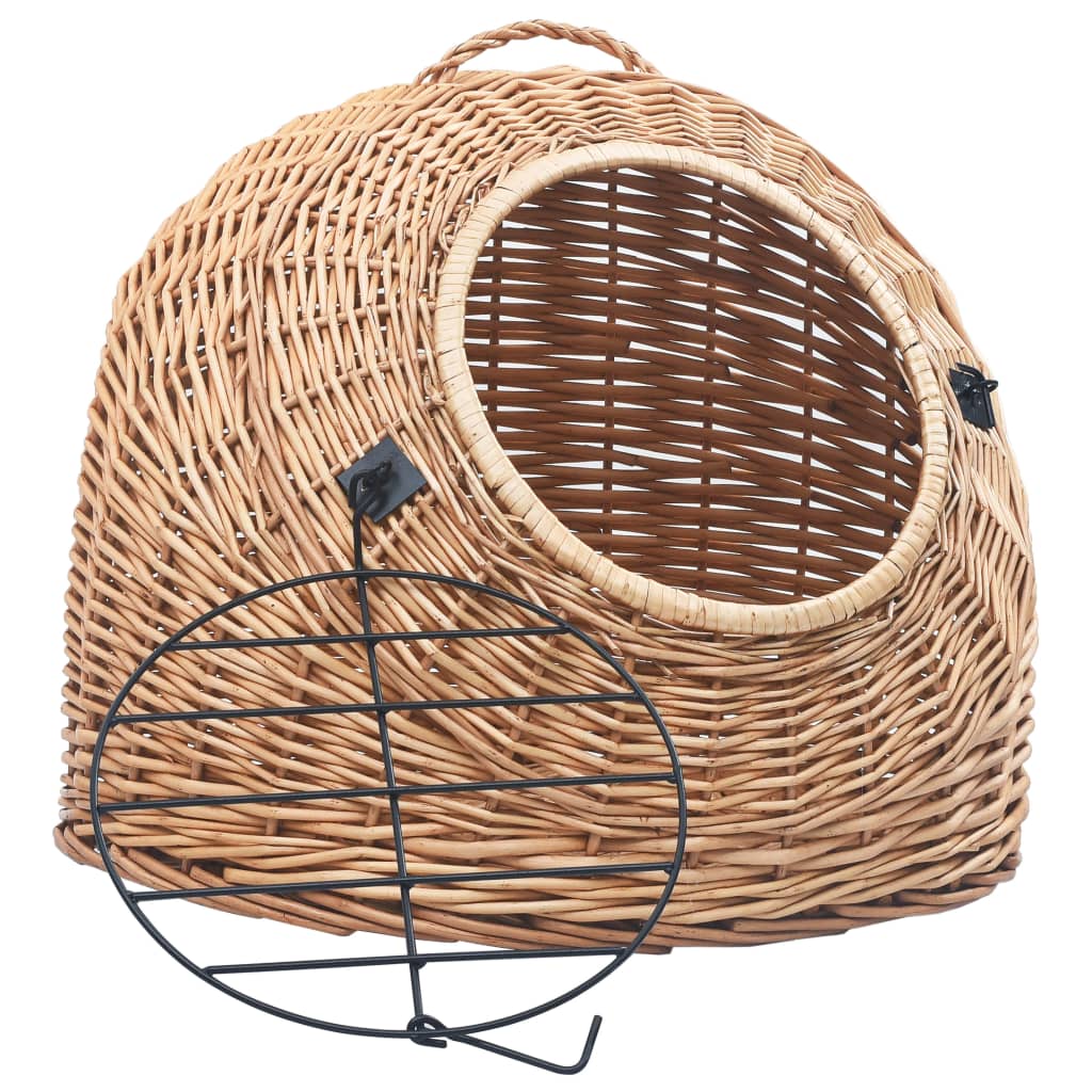 Cage de transport pour chats 50x42x40 cm Saule naturel