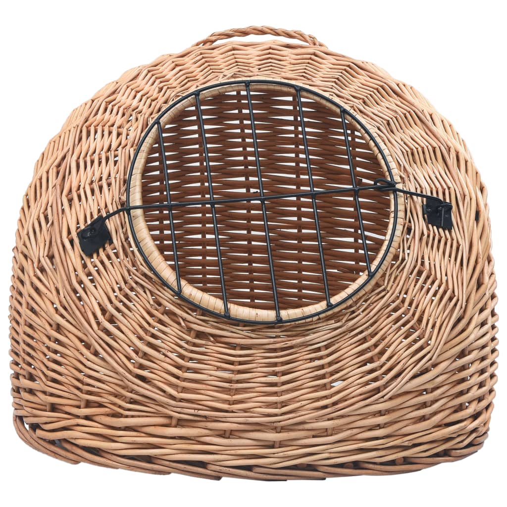 Cage de transport pour chats 60x45x45 cm Saule naturel