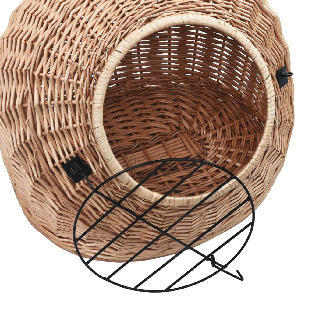 Cage de transport pour chats 60x45x45 cm Saule naturel