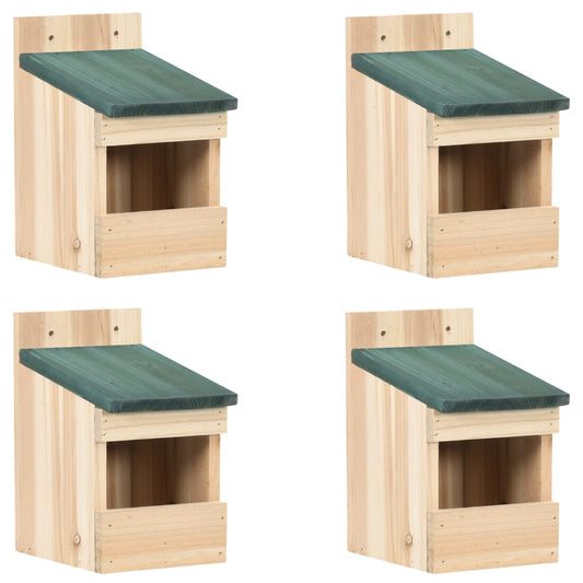 Nichoirs 4 pcs 12x16x20 cm Bois de sapin