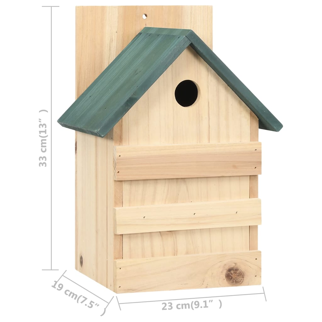 Nichoirs 4 pcs 23x19x33 cm Bois de sapin