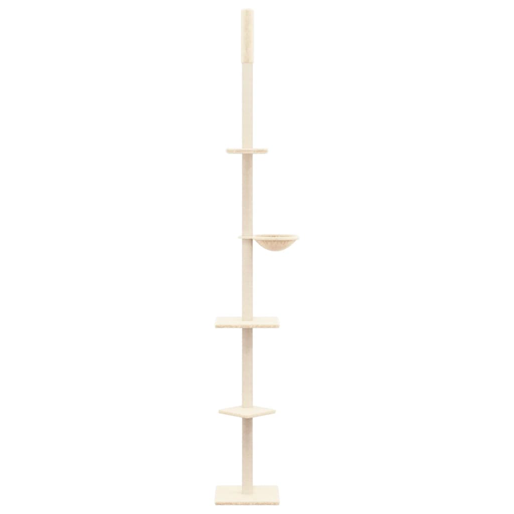 Arbre à chat du sol au plafond Crème 263,5-289,5 cm