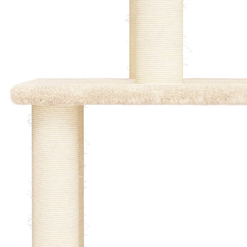 Arbre Ã  chat avec griffoirs en sisal crÃ¨me 183 cm