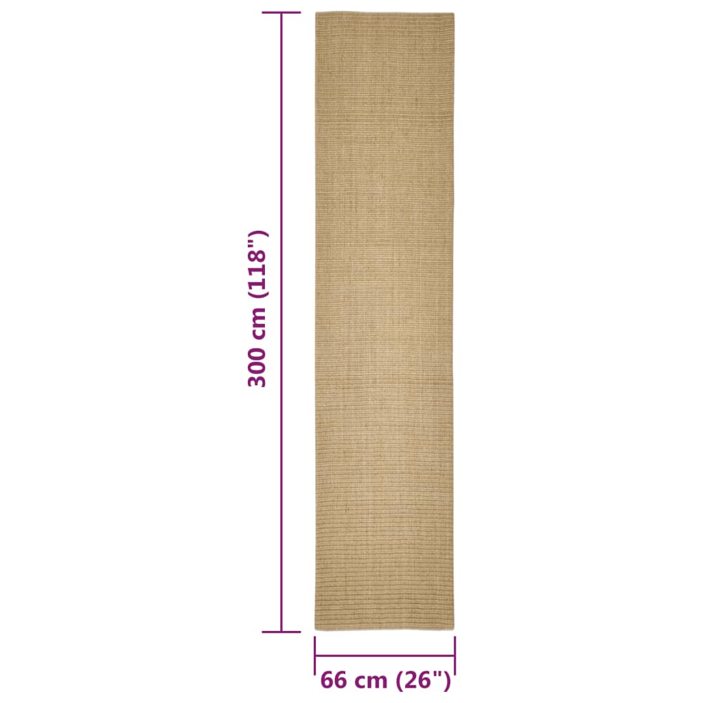 Tapis en sisal pour griffoir 66x300 cm