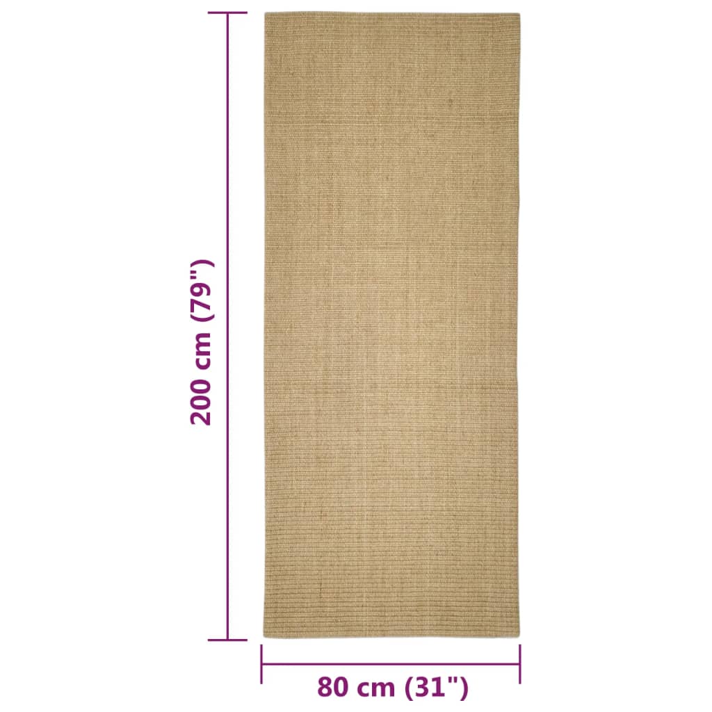 Tapis en sisal pour griffoir 80x200 cm