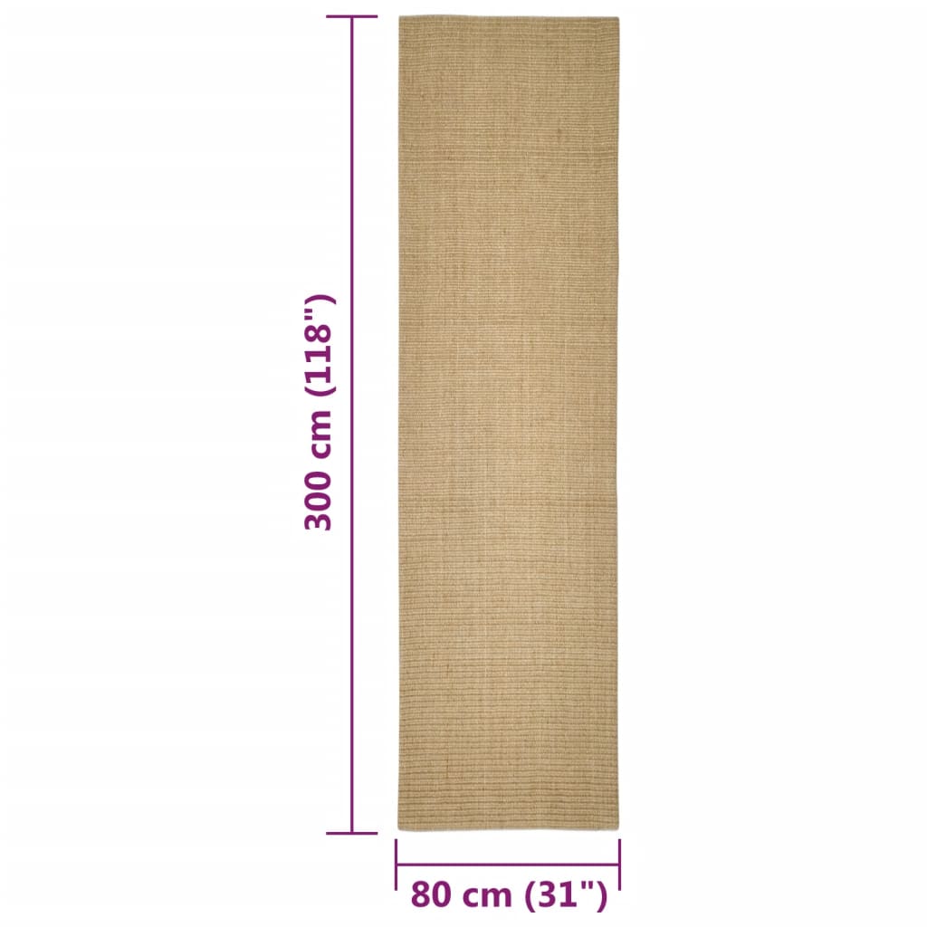 Tapis en sisal pour griffoir 80x300 cm