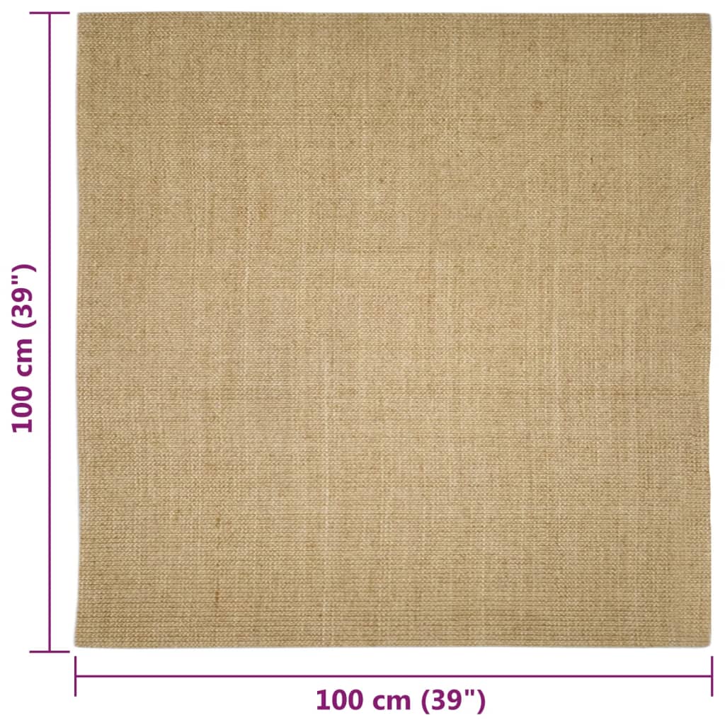 Tapis en sisal pour griffoir 100x100 cm