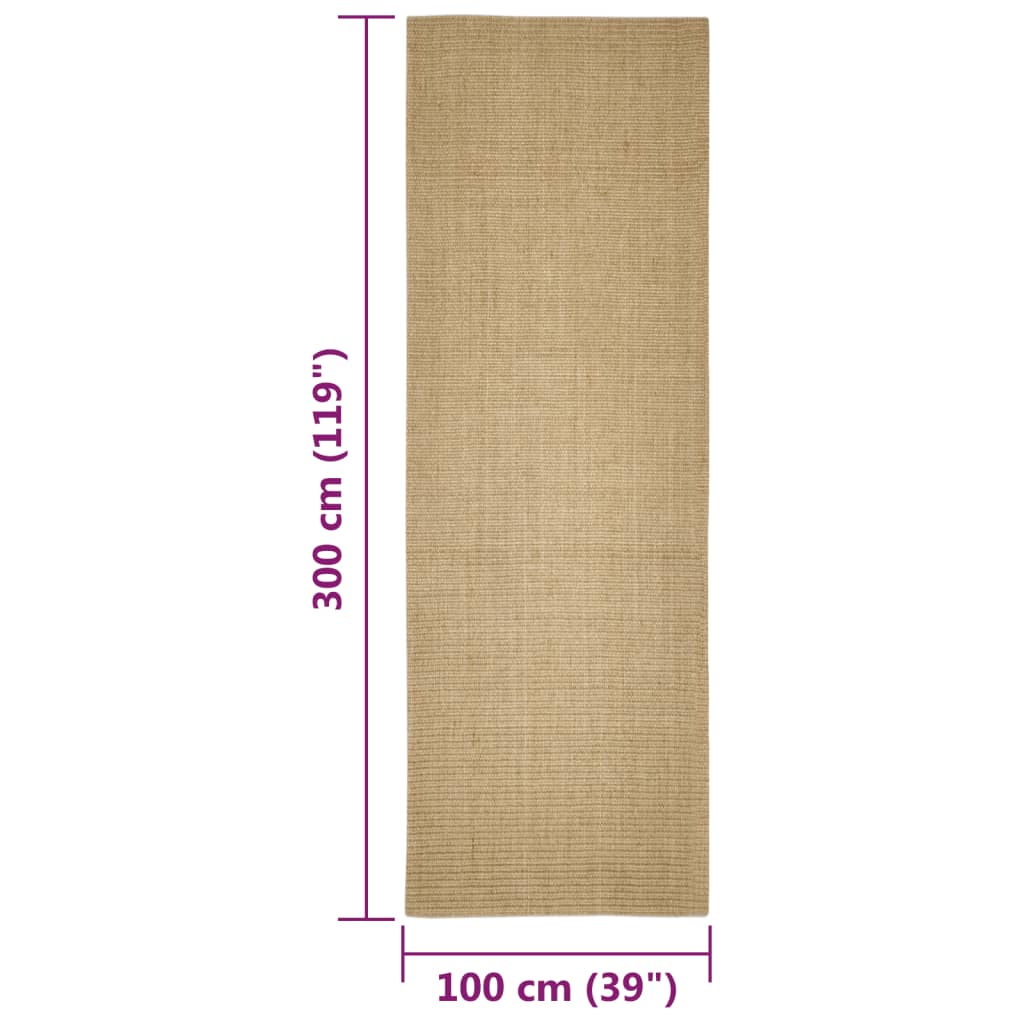 Tapis en sisal pour griffoir 100x300 cm