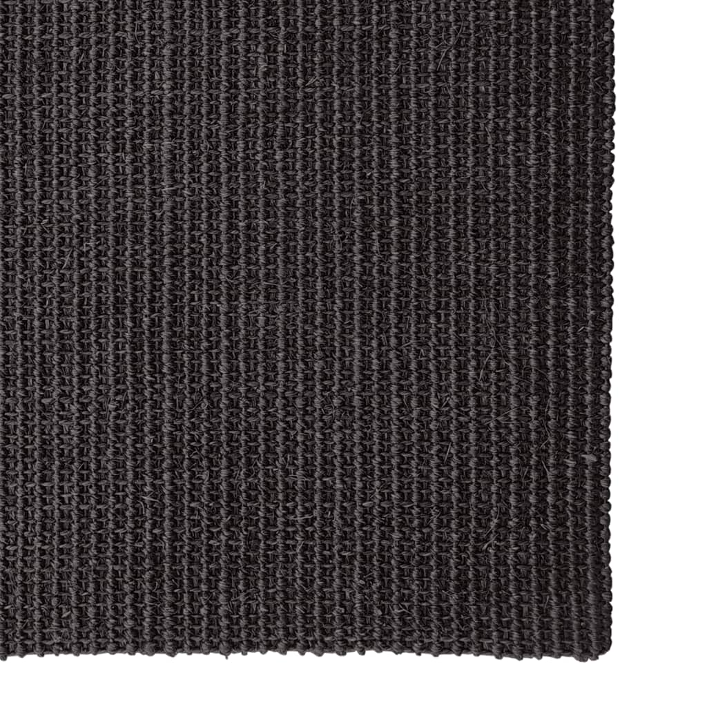 Tapis en sisal pour griffoir noir 66x350 cm