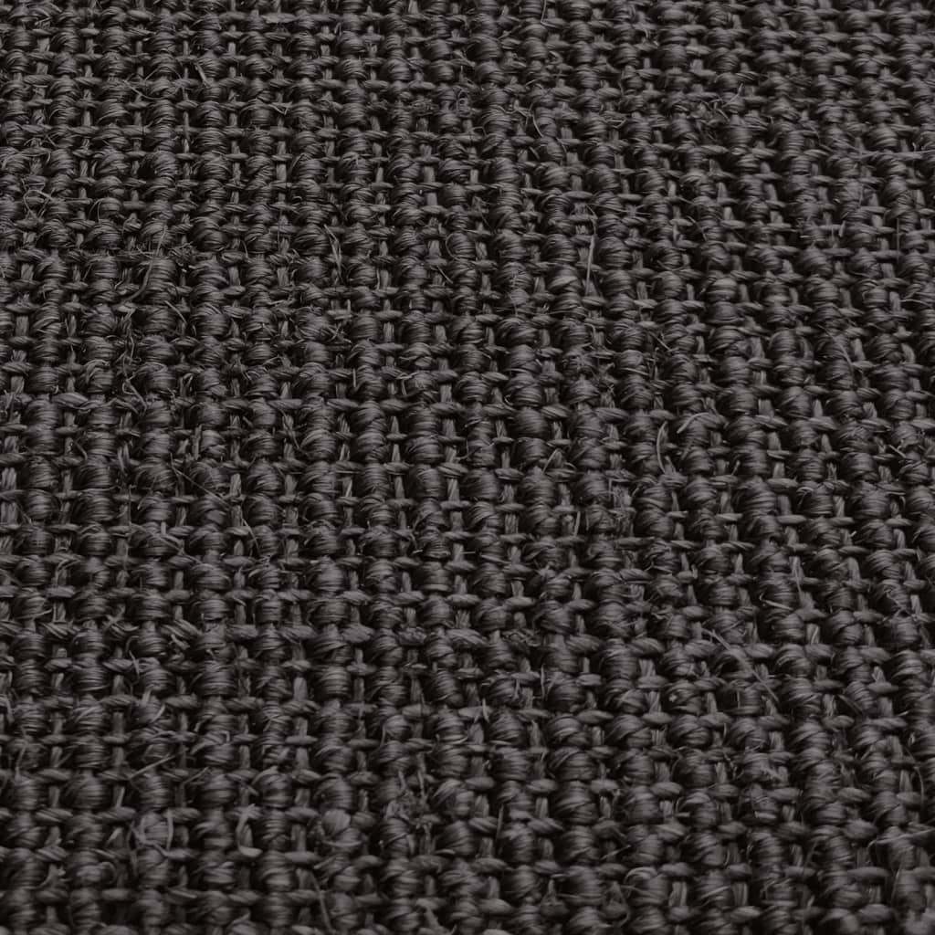 Tapis en sisal pour griffoir noir 80x250 cm