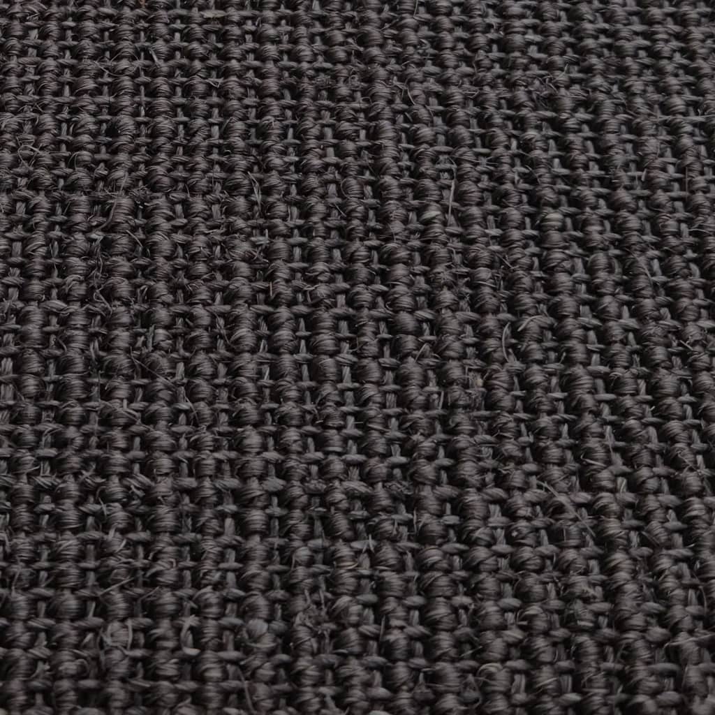 Tapis en sisal pour griffoir noir 80x350 cm