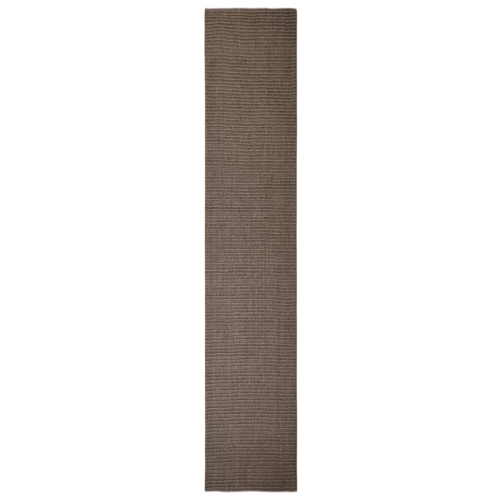 Tapis en sisal pour griffoir marron 66 x 350 cm