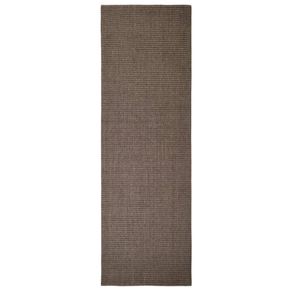 Tapis en sisal pour griffoir marron 80x250 cm