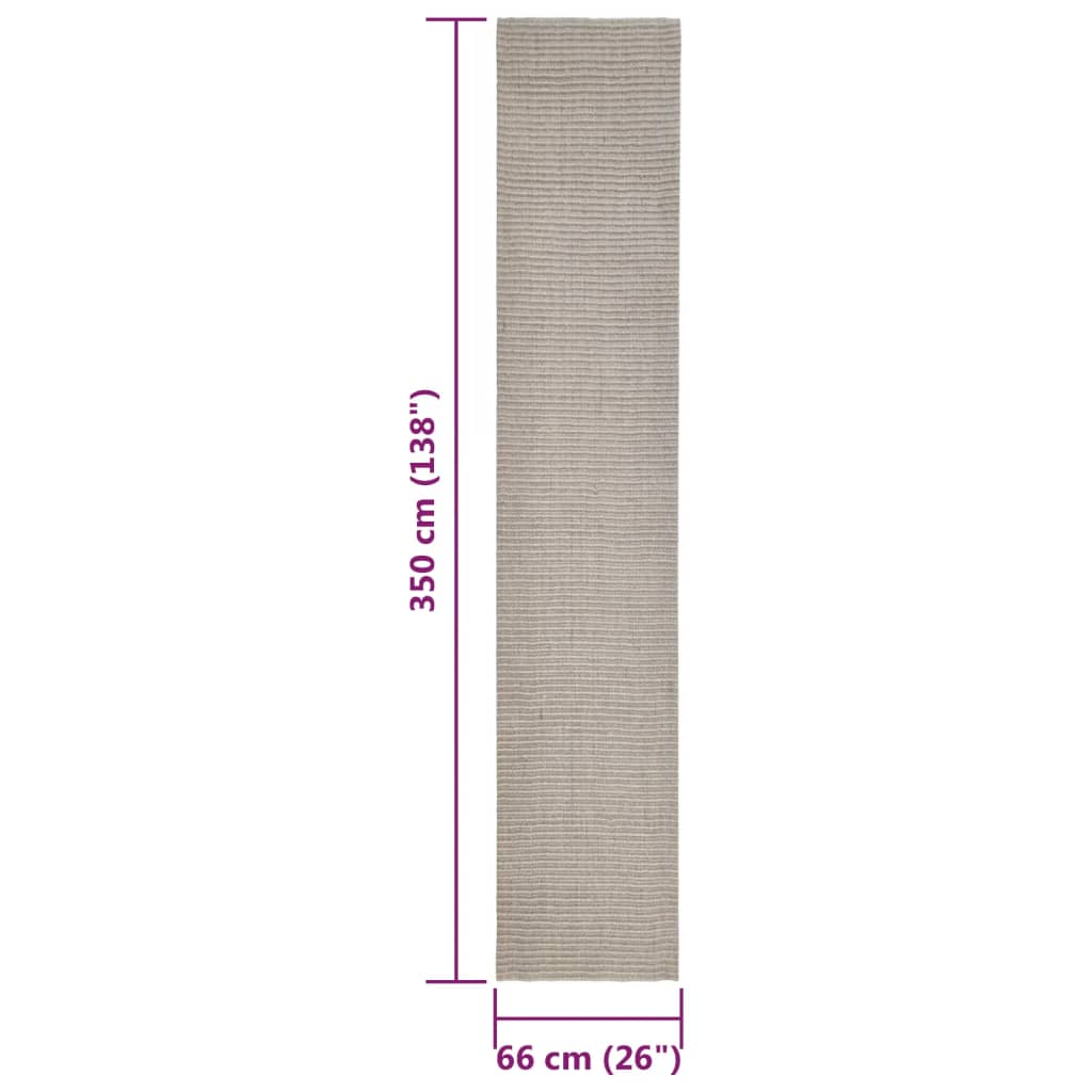 Tapis en sisal pour griffoir sable 66x350 cm