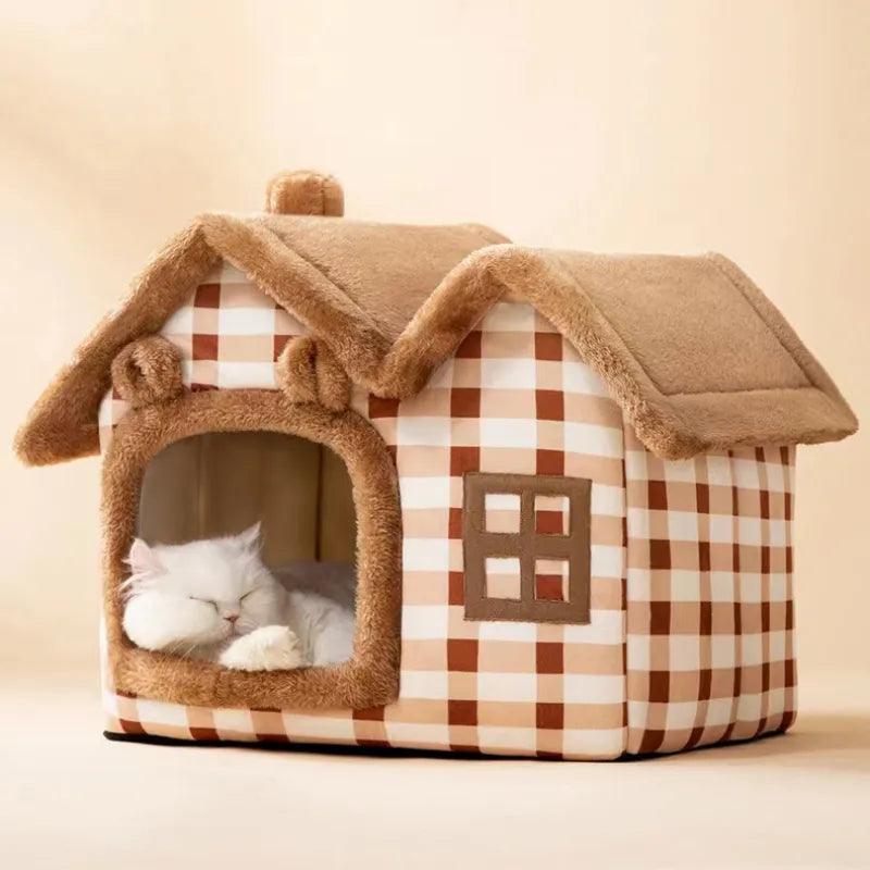 Maison pour chat en forme de... maison - Animalerie en ligne Kat-Shop