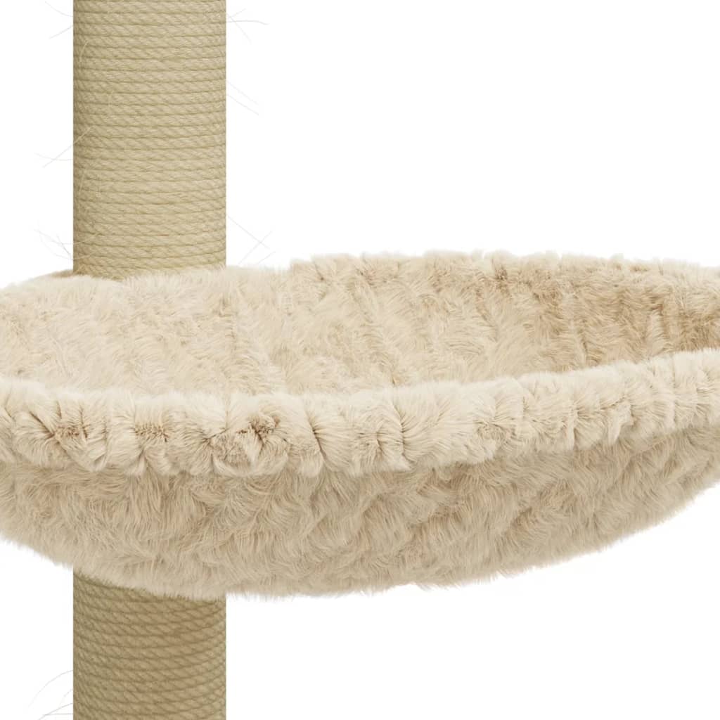 Crème sisal kattenboom met krabpaal 74 cm