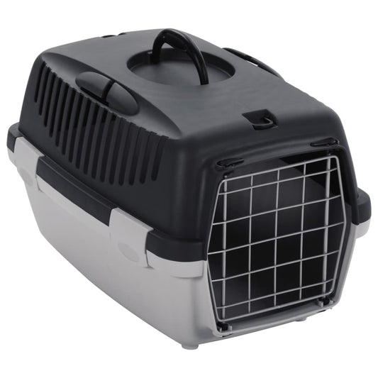 Transportkooi voor huisdieren Zwart grijs 48x32x31 cm PP