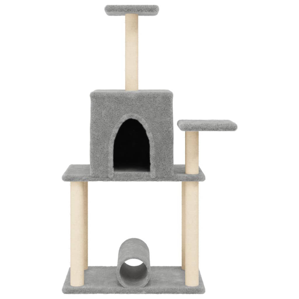 Arbre à chat avec griffoirs en sisal gris clair 122 cm