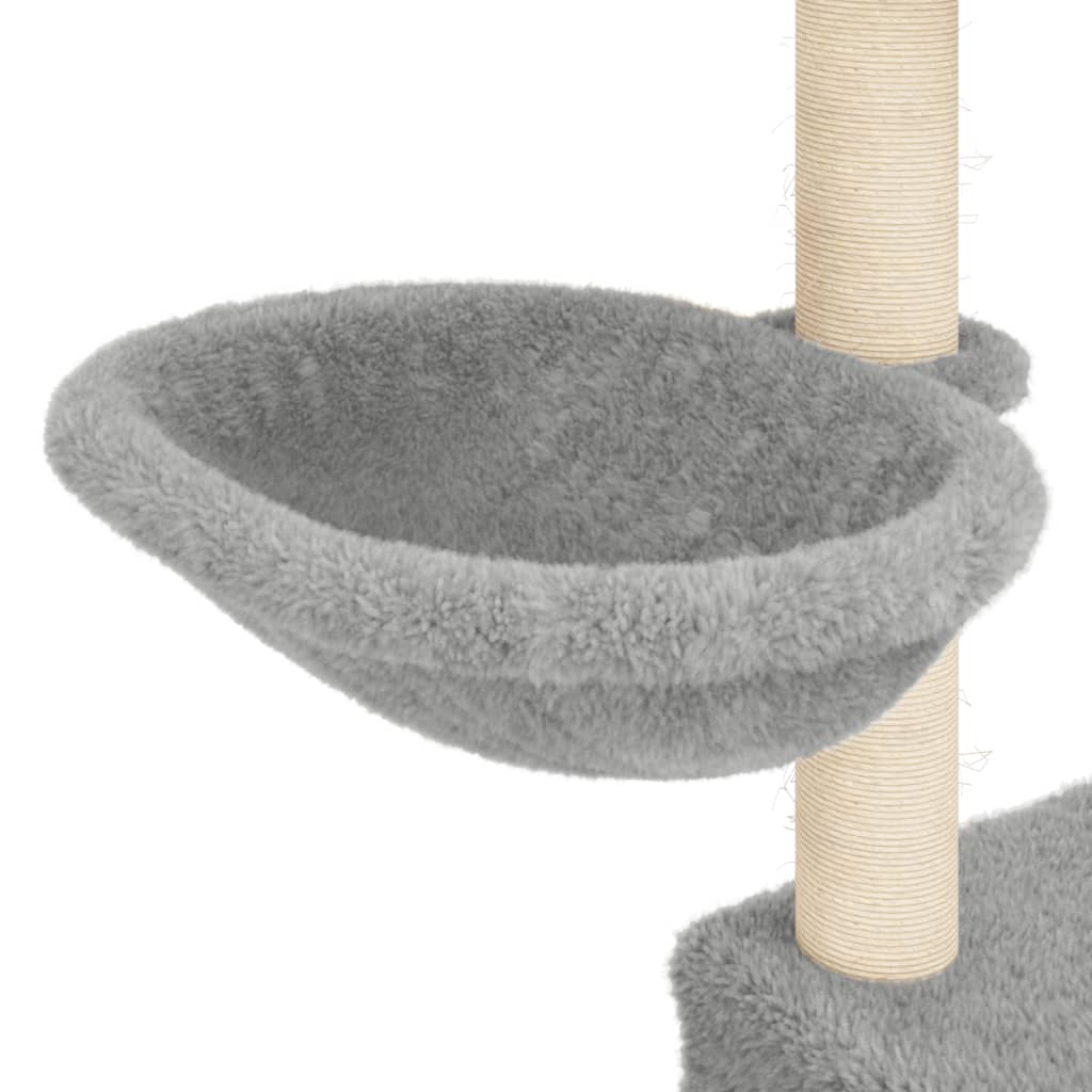 Arbre à chat avec griffoirs en sisal Gris clair 83 cm