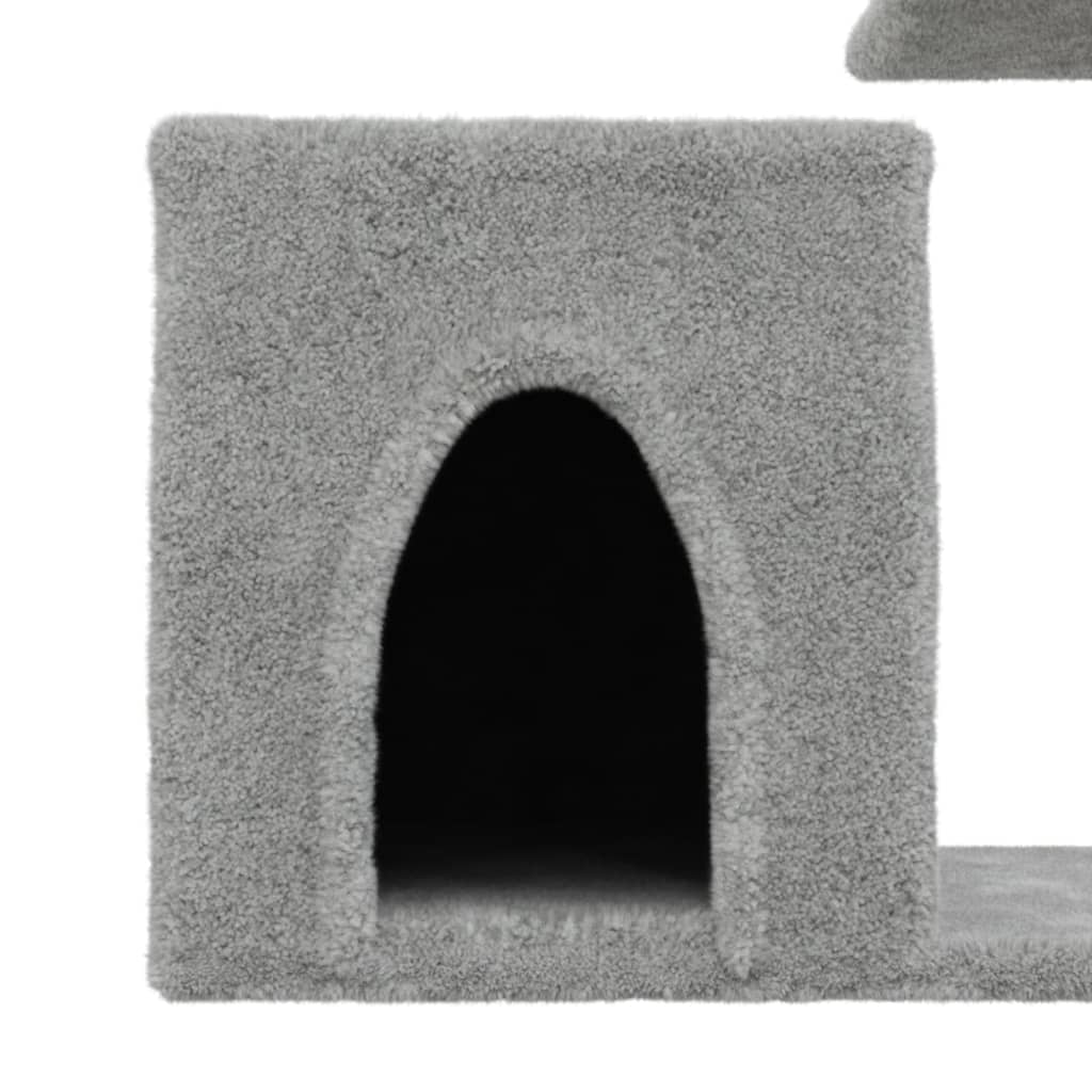 Arbre à chat avec griffoirs en sisal gris clair 50,5 cm