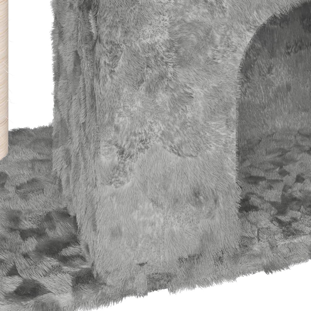 Arbre à chat avec griffoir en sisal Gris clair 51 cm - Animalerie en ligne www.kat-shop.be