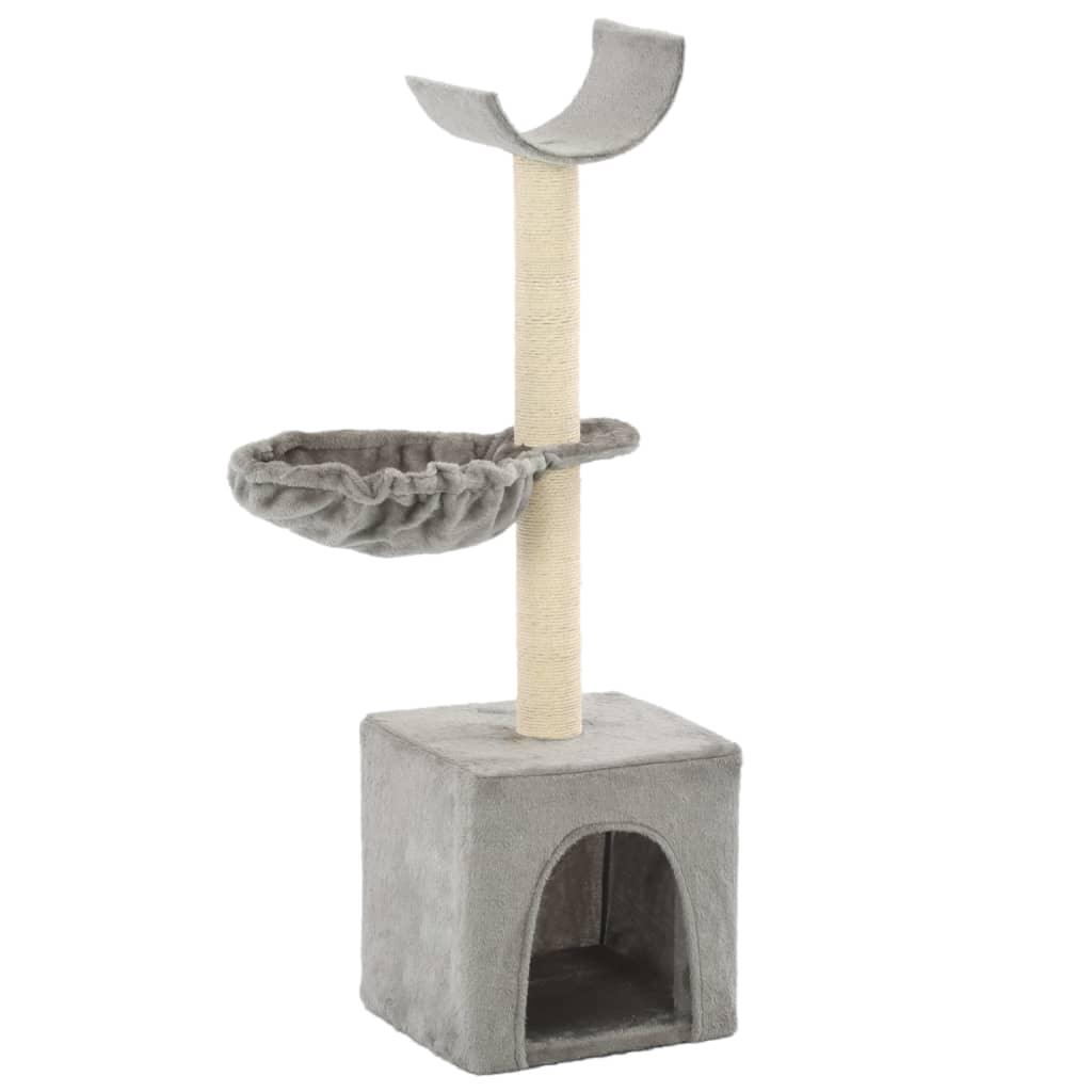 Arbre à chat avec griffoirs en sisal 105 cm Gris - Animalerie en ligne Kat-Shop