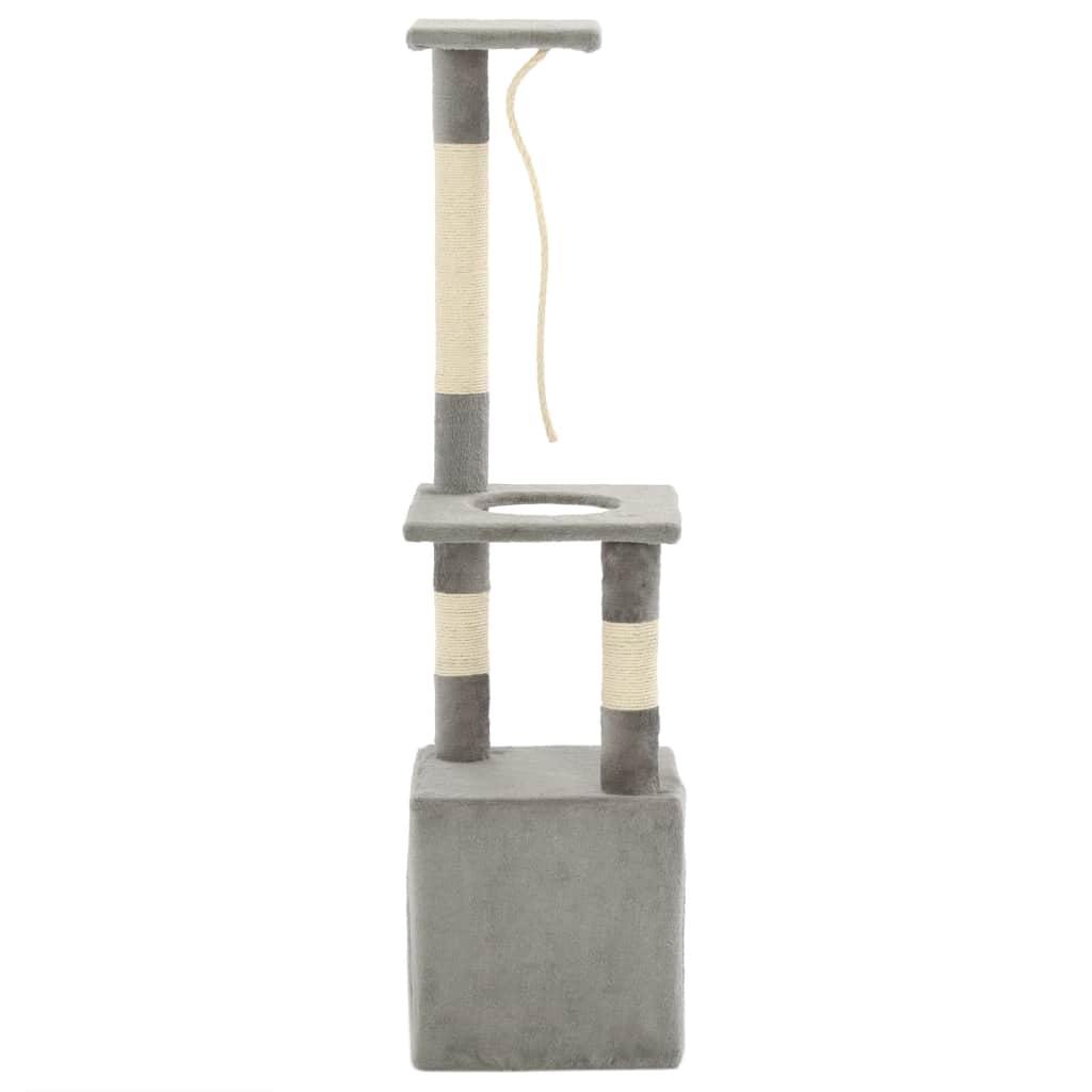 Arbre à chat avec griffoirs en sisal 109 cm Gris - www.kat-shop.be