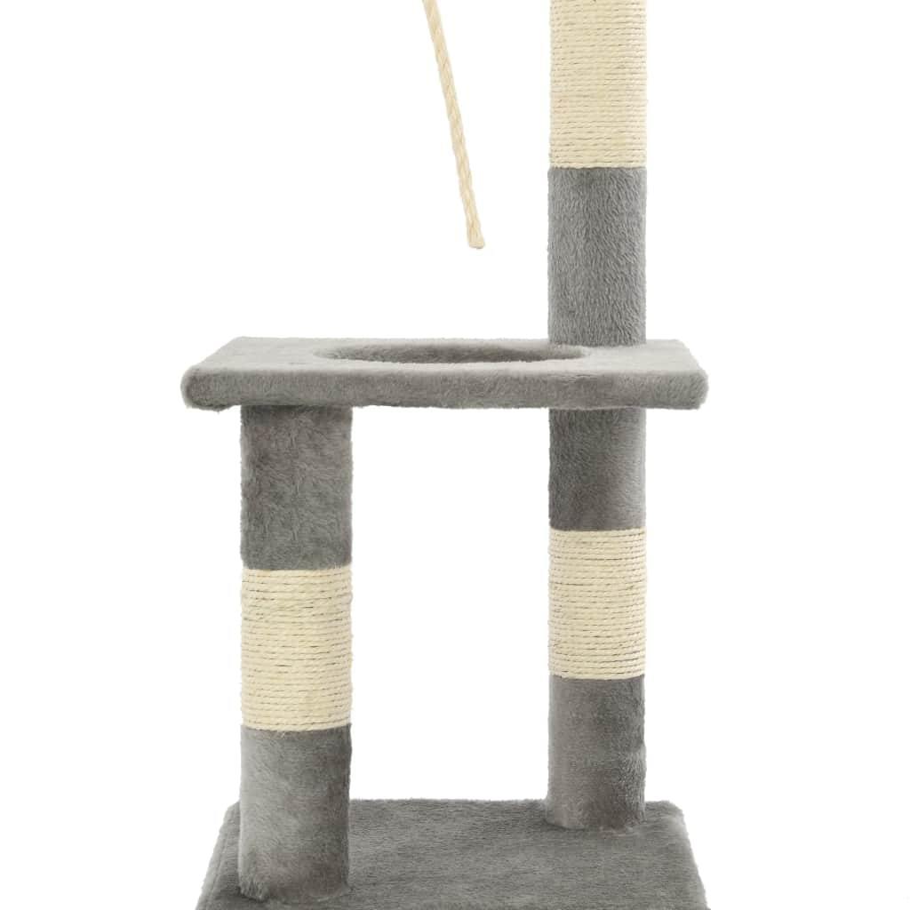 Arbre à chat avec griffoirs en sisal 109 cm Gris - www.kat-shop.be