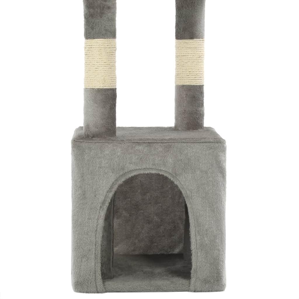 Arbre à chat avec griffoirs en sisal 109 cm Gris - www.kat-shop.be