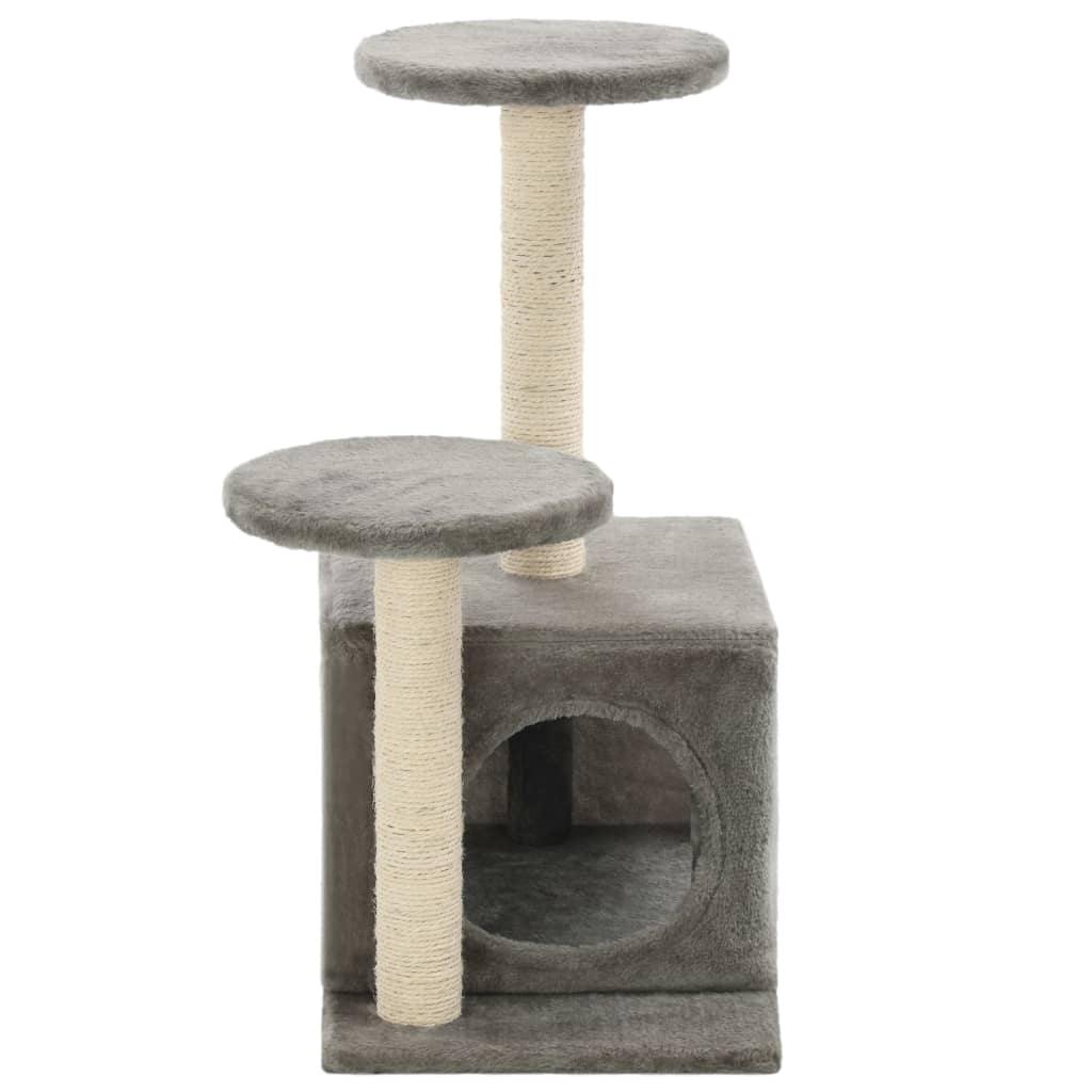 Arbre à chat avec griffoirs en sisal 60 cm Gris - www.kat-shop.be