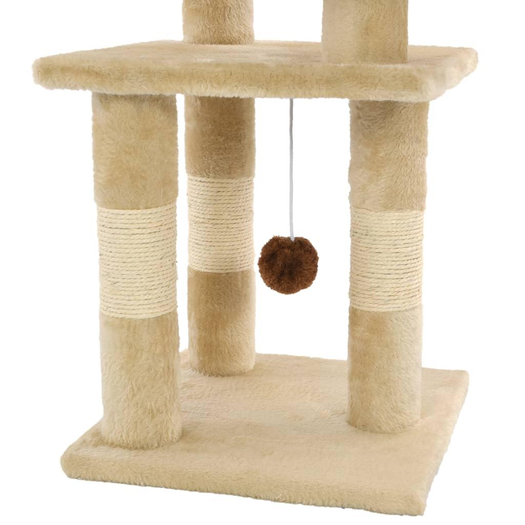 Arbre à chat avec griffoirs en sisal 65 cm Beige - Animalerie en ligne Kat-Shop
