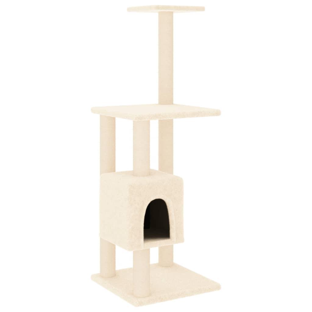 Arbre à chat avec griffoirs en sisal Crème 104 cm - Animalerie en ligne Kat-Shop