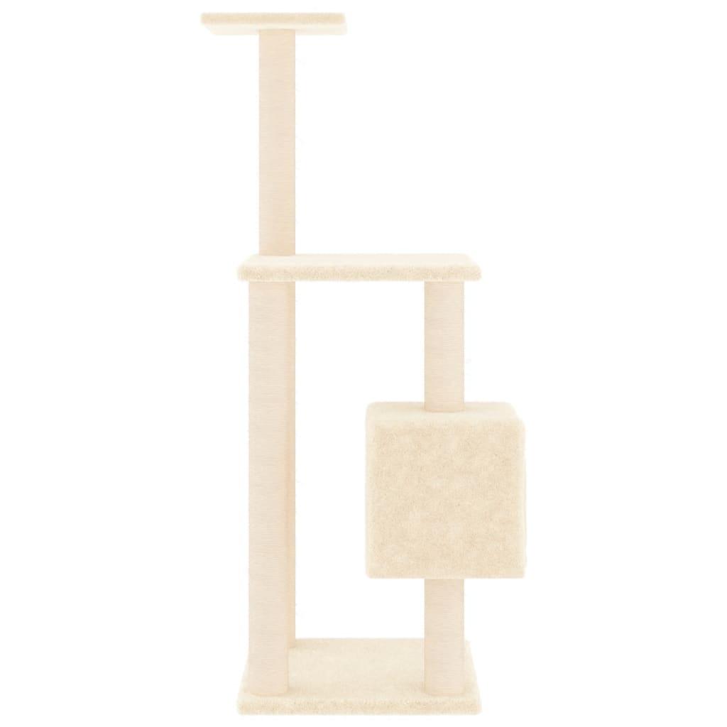 Arbre à chat avec griffoirs en sisal Crème 104 cm - Animalerie en ligne Kat-Shop