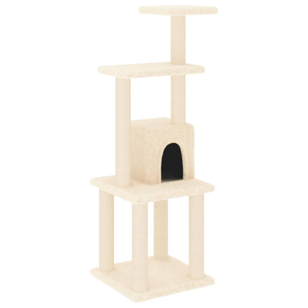 Arbre à chat avec griffoirs en sisal Crème 105 cm - Animalerie en ligne Kat-Shop