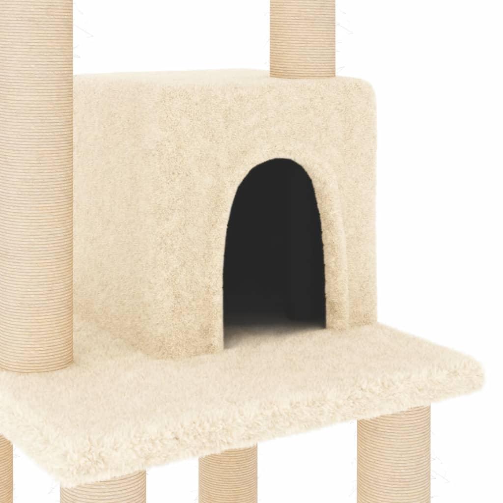 Arbre à chat avec griffoirs en sisal Crème 105 cm - Animalerie en ligne Kat-Shop