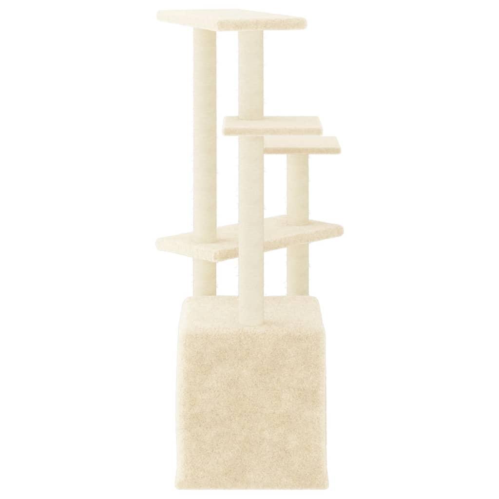 Arbre à chat avec griffoirs en sisal crème 107,5 cm - Animalerie en ligne Kat-Shop