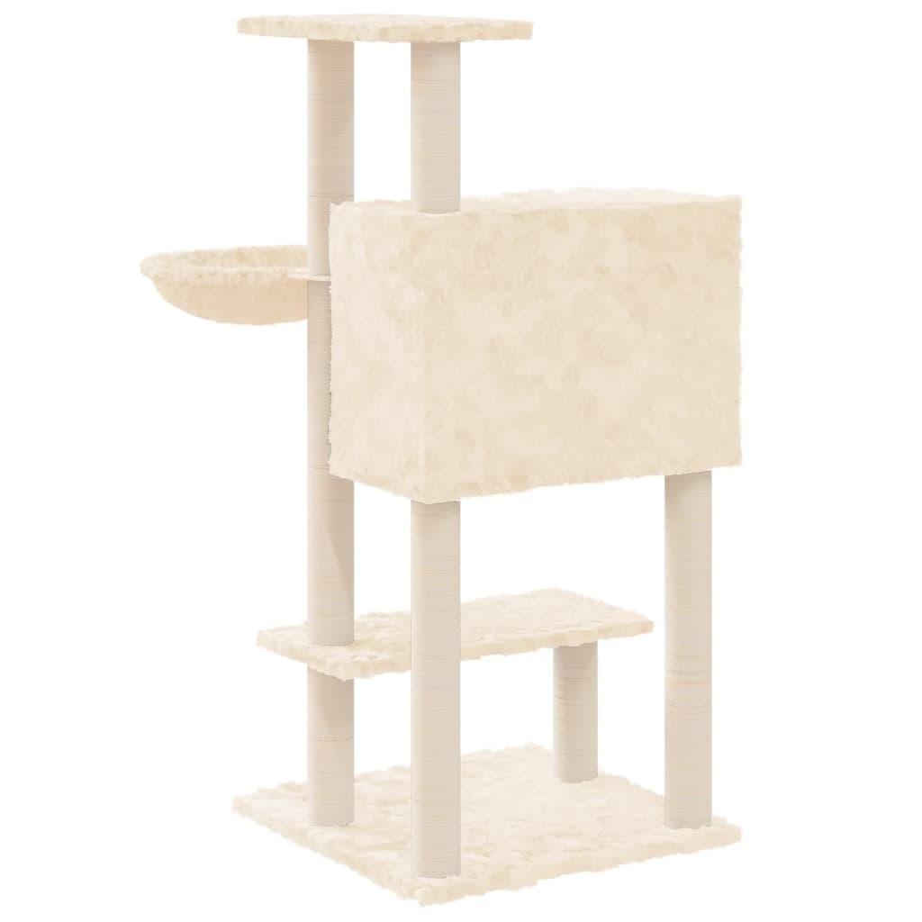 Arbre à chat avec griffoirs en sisal Crème 108,5 cm - Animalerie en ligne www.kat-shop.be