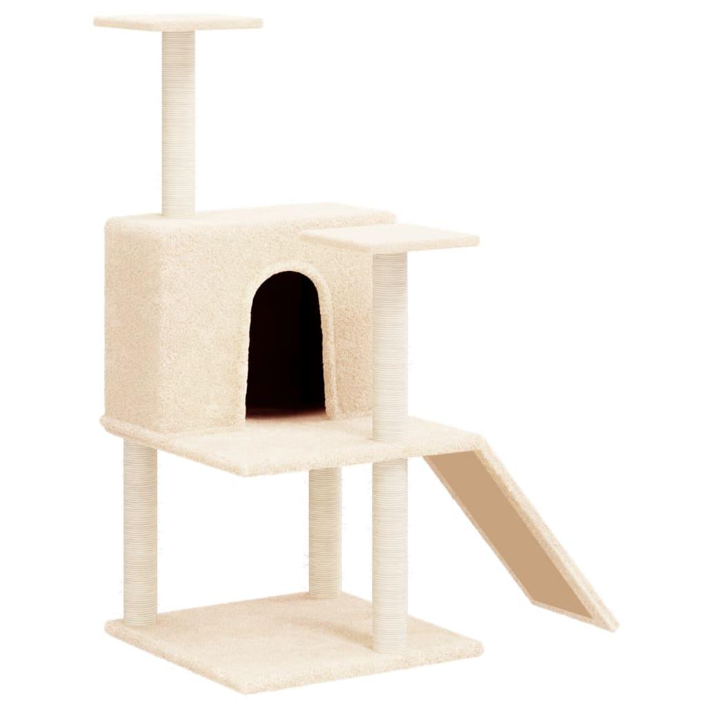 Arbre à chat avec griffoirs en sisal Crème 109 cm - Animalerie en ligne www.kat-shop.be