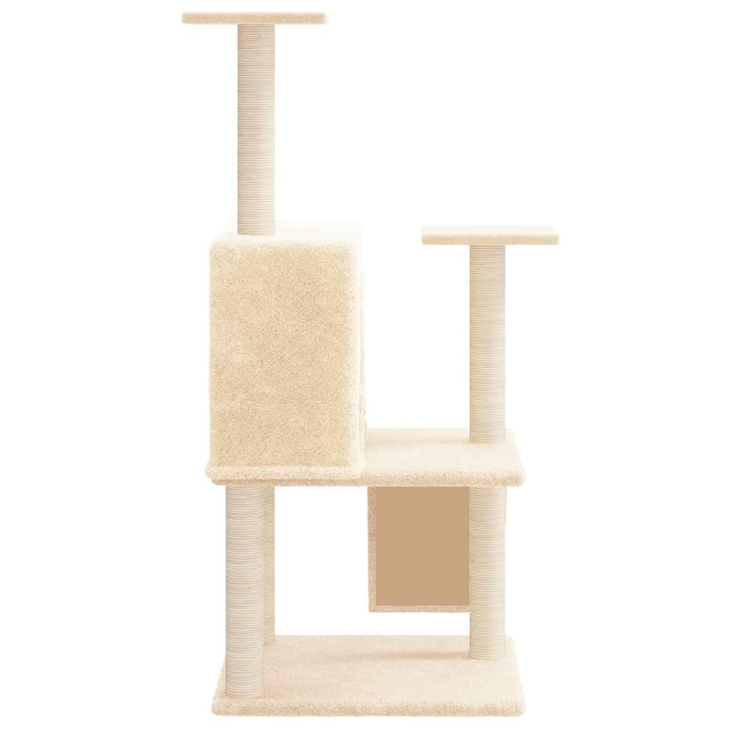 Arbre à chat avec griffoirs en sisal Crème 109 cm - Animalerie en ligne www.kat-shop.be