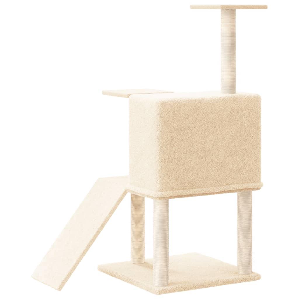 Arbre à chat avec griffoirs en sisal Crème 109 cm - Animalerie en ligne www.kat-shop.be