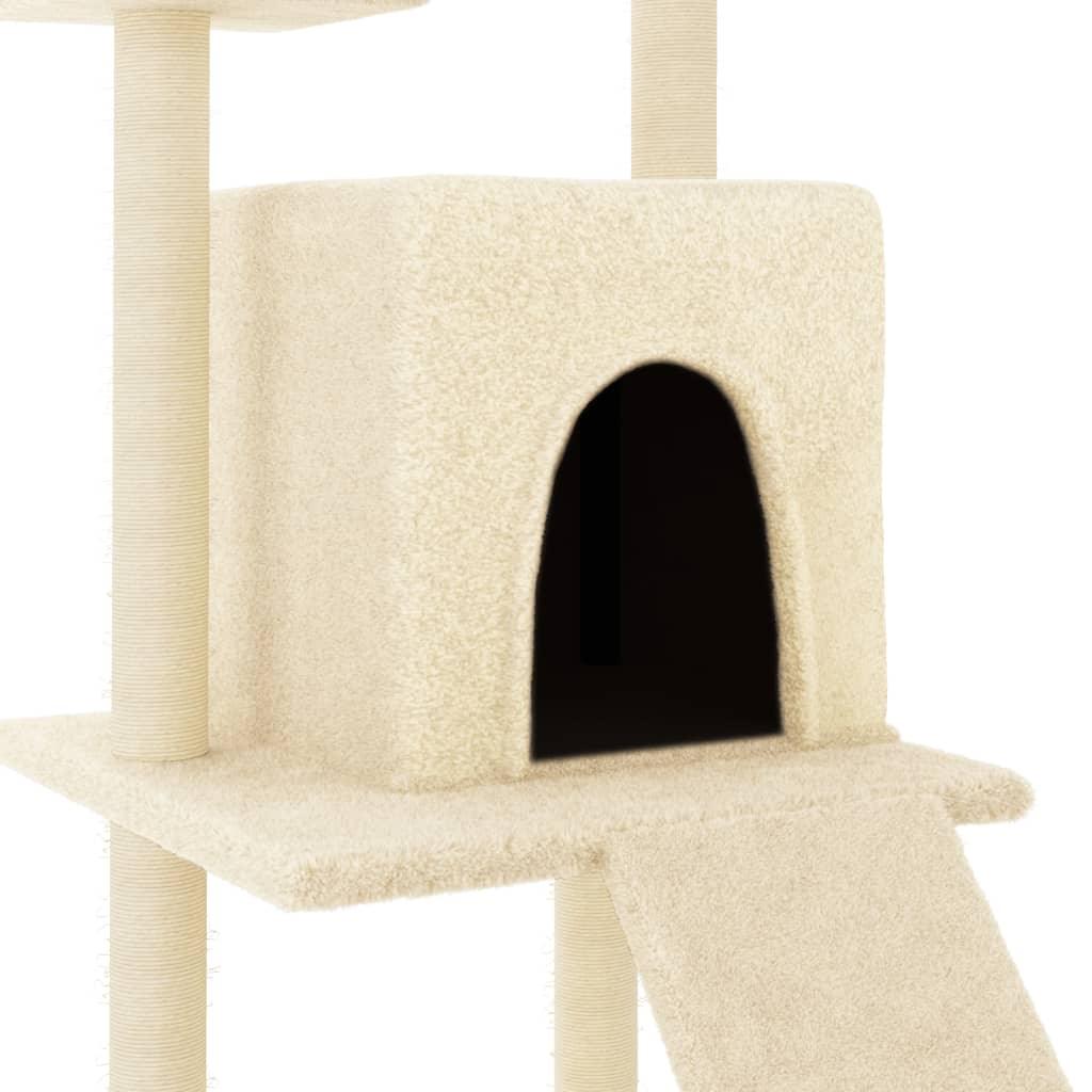 Arbre à chat avec griffoirs en sisal crème 110 cm - Animalerie en ligne Kat-Shop