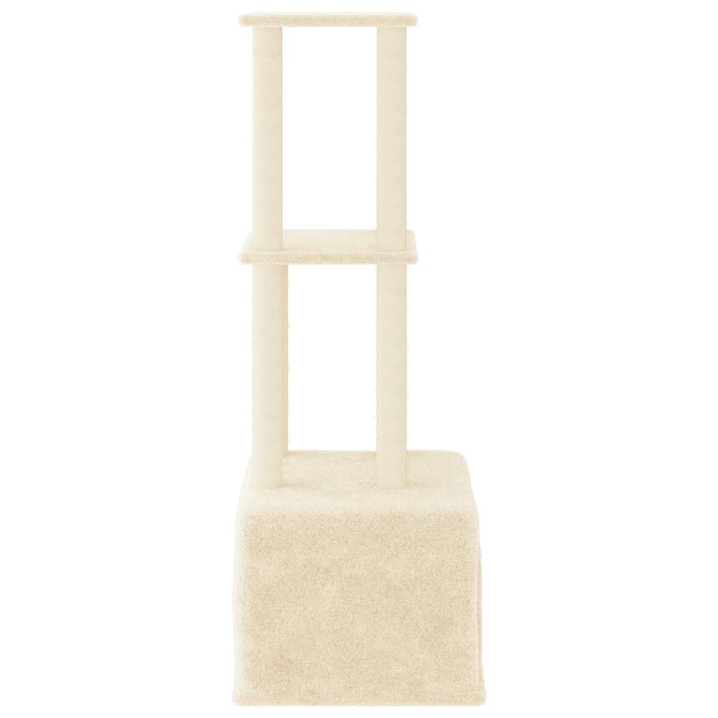 Arbre à chat avec griffoirs en sisal Crème 133,5 cm - Animalerie en ligne Kat-Shop